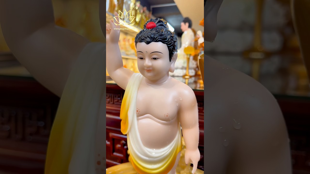 Bộ tượng Phật và chậu Đản Sanh bột đá #phápduyênshop #tuongphat #phongthuy #adidaphat