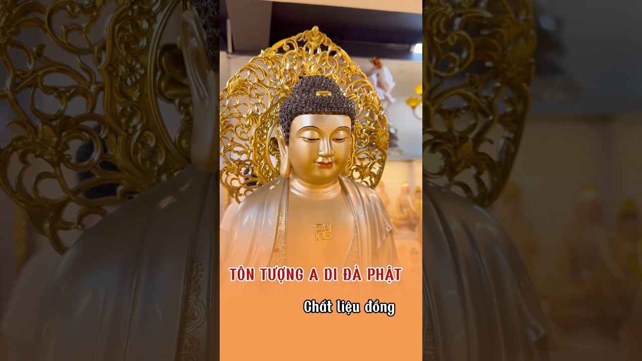 Tượng Đức Phật A Di Đà Chất Liệu Đồng Sơn Men Cổ #phápduyeenshop #adidaphat #tuongphat #loiphatday