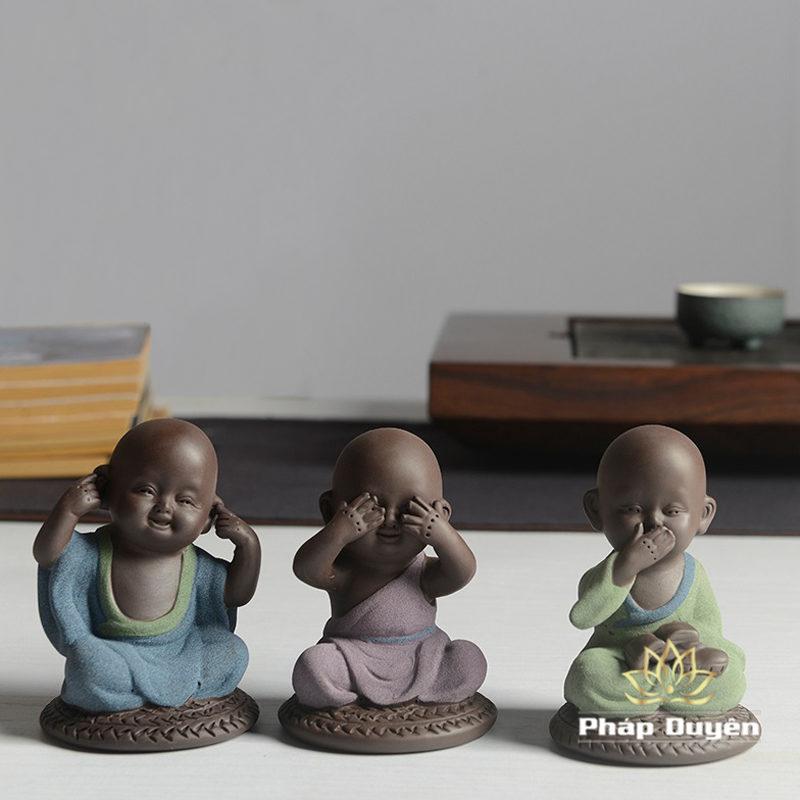 Tượng Chú Tiểu "Tam Không" (Không Nói, Không Nghe, Không Thấy) - Ảnh 4