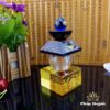 Tháp Xá Lợi Thuỷ Tinh 5 Mầu Khắc Kinh Chú, Cỡ 12cm | 14cm | 18cm | 22.5cm - ảnh 2