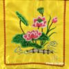Cờ Giới Định Chân Hương Mầu Vàng Thêu Hoa Sen 36x60cm, CGD-02 - ảnh 2