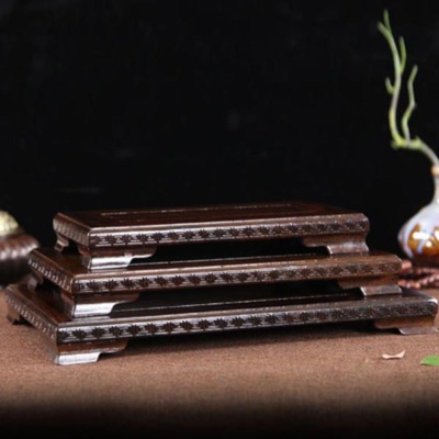 Đế Chữ Nhật Gỗ Mun Cao 2.8cm, Nhiều Kích Cỡ