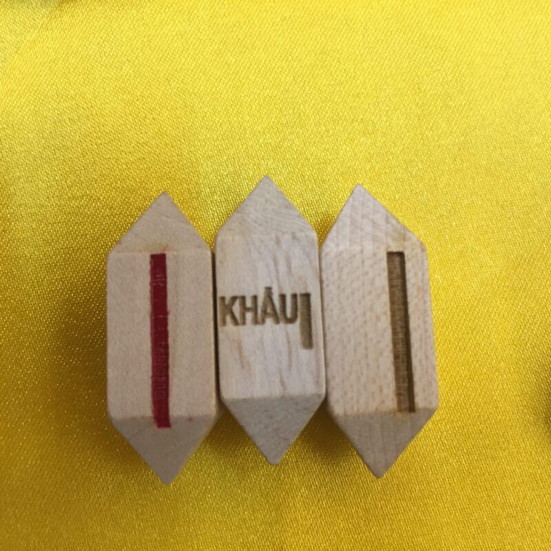 Chiêm Sát Mộc Luân Khắc Chữ Việt Bằng Gỗ Giẽ Gai, KT 3.2x1.1cm - Ảnh 4