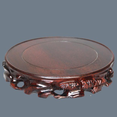 Đế Gỗ Tròn Phong Cách Cổ Sơn Nâu Dày 2.5cm, Cỡ Từ 8cm Đến 24cm