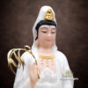 Tượng Ngài Quan Âm Đứng, Bột Đá Hồng, Cao 48cm - Ảnh 3