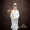 Tượng Ngài Quan Âm Đứng, Bột Đá Hồng, Cao 48cm - Ảnh 4