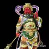 Bộ Tượng Quan Công - Vi Đà Tôn Thiên Hộ Pháp Đứng, Composit Sơn Cao Cấp Đỏ, Cao 25cm - ảnh 2