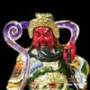 Bộ Tượng Quan Công - Vi Đà Tôn Thiên Hộ Pháp Đứng, Composit Sơn Cao Cấp Đỏ, Cao 25cm - ảnh 1