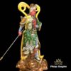 Bộ Tượng Quan Công - Vi Đà Tôn Thiên Hộ Pháp Đứng, Composit Sơn Cao Cấp Đỏ, Cao 25cm - ảnh 13