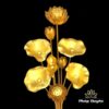 Hoa Sen (Bình Bông) Thờ Cúng Đồng 9 Bông Mạ Vàng, Cao 80cm - ảnh 6
