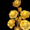 Hoa Sen (Bình Bông) Thờ Cúng Đồng 9 Bông Mạ Vàng, Cao 80cm - ảnh 2