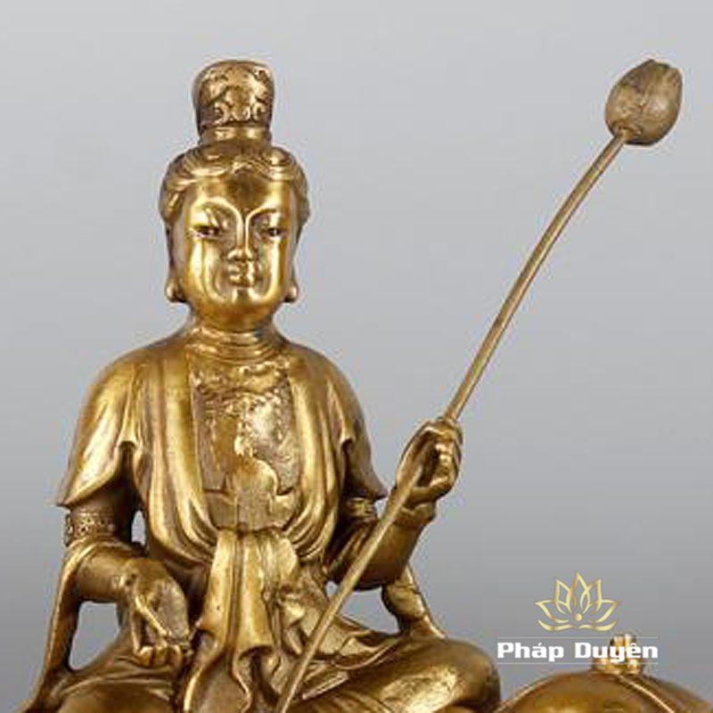 Tượng Đức Phổ - Hiền Cưỡi Voi Bằng Đồng, Cao 12.5cm Để Xe Hơi (ô tô), Để Bàn Làm Việc - Ảnh 3