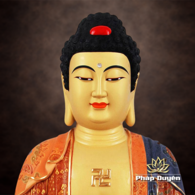 Hình ảnh bổ sung của Tượng Đồng Bổn Sư Thích Ca Mâu Ni Ngồi, Đồng Đài Loan Mạ Gấm, Kích Thước 48x29x29cm