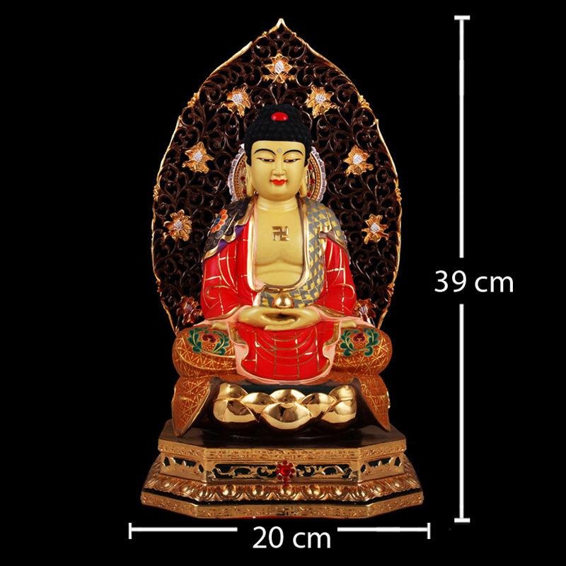 Tượng Đức Bổn Sư Thích Ca Mâu Ni Ngồi, Bằng Đồng Đài Loan, Kích Thước 31x20x20cm (Tổng Cao 39cm) - Ảnh 5
