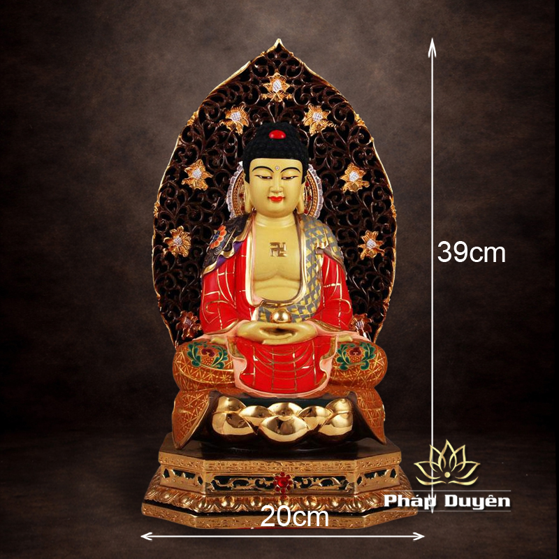Tượng Đức Bổn Sư Thích Ca Mâu Ni Ngồi, Bằng Đồng Đài Loan, Kích Thước 31x20x20cm (Tổng Cao 39cm) - ảnh 14