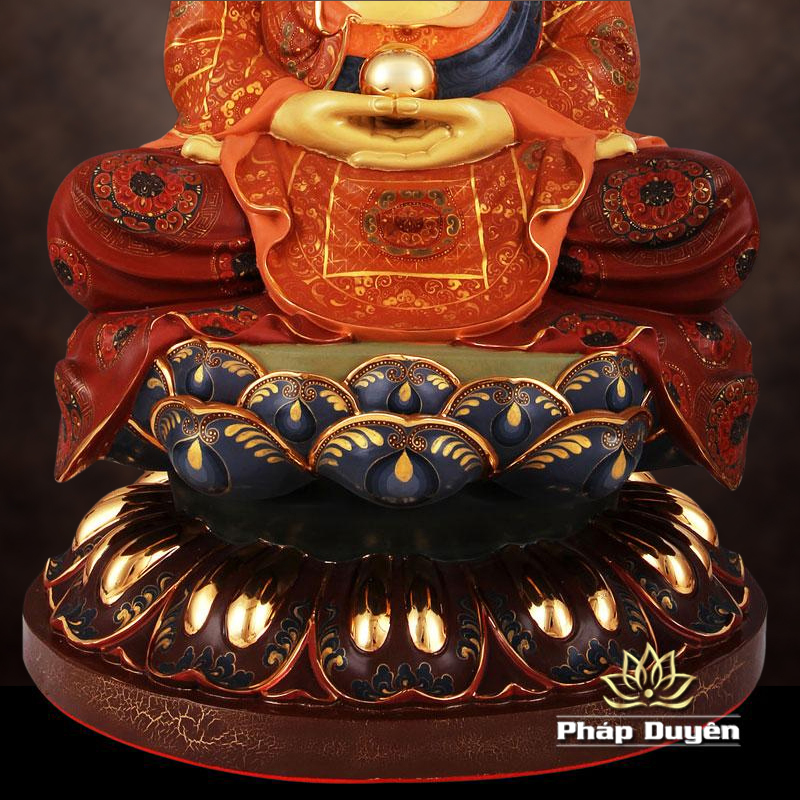 Tượng Đồng Bổn Sư Thích Ca Mâu Ni Ngồi, Đồng Đài Loan Mạ Gấm, Kích Thước 48x29x29cm - ảnh 13