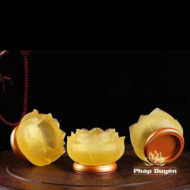 Đế Nến - Chân Đèn Cầy (Chân Nến - Chân Đèn Cầy) Lưu Ly Nhiều Màu, Đế Đồng - Ảnh 9