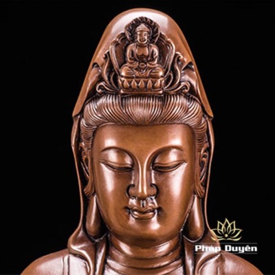 Alternative view of Tượng Đồng Ngài Quan Âm Ngồi Bằng Đồng Thau, Cao 23cm, 29cm, 39cm