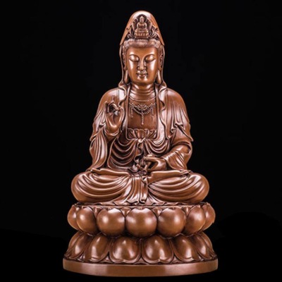 Tượng Đồng Ngài Quan Âm Ngồi Bằng Đồng Thau, Cao 23cm, 29cm, 39cm