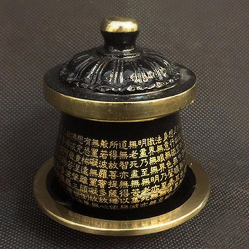 Chén Nước Thờ Bằng Đồng In Tâm Kinh