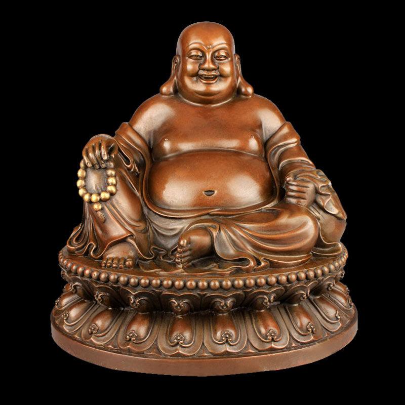 Tượng Đồng Ngài Di Lặc Ngồi Bằng Đồng Thau, Cao 28 - 42cm