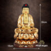 Tượng Đức Bổn Sư Thích Ca Mâu Ni, Bằng Đồng Đài Loan Mạ Vàng, Kích Thước 30x18x18cm - ảnh 4