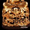 Tượng Đồng Ngài Quan Âm Ngồi, Đồng Đài Loan Mạ Vàng, Kích Thước 46x25x25cm - ảnh 3