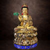 Tượng Phật Bà Quan Âm Ngồi, Bằng Đồng Đài Loan Mạ Vàng, Kích Thước 66x38x37cm