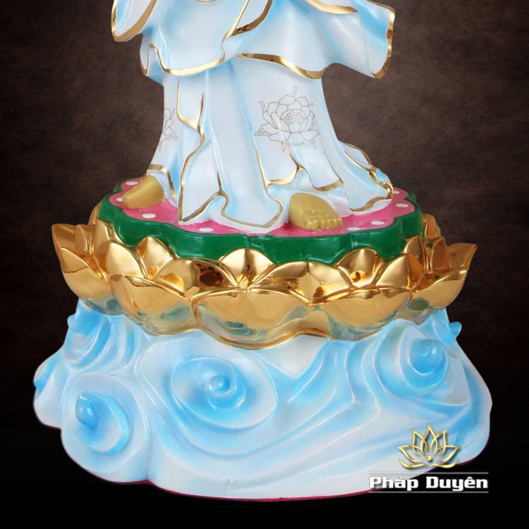 Tượng Phật Bà Quan Âm Lục Thời Đứng, Đồng Đài Loan, Kích Thước 66x26x23cm - ảnh 9