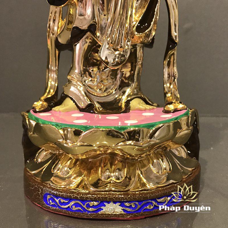 Tượng Ngọc Nữ Đứng, Bằng Đồng Đài Loan Mạ Vàng, Kích Thước 30x13x13cm - Ảnh 5