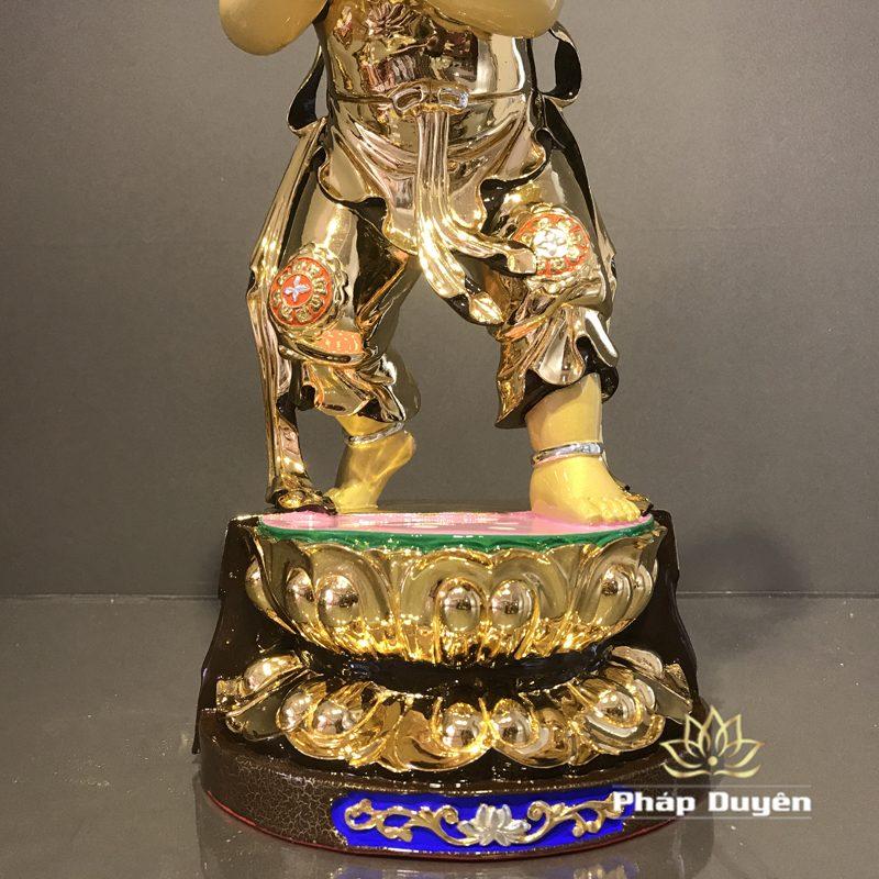 Tượng Kim Đồng Đứng Chắp Tay, Bằng Đồng Đài Loan Mạ Vàng, Kích Thước 41x18x18cm - Ảnh 5