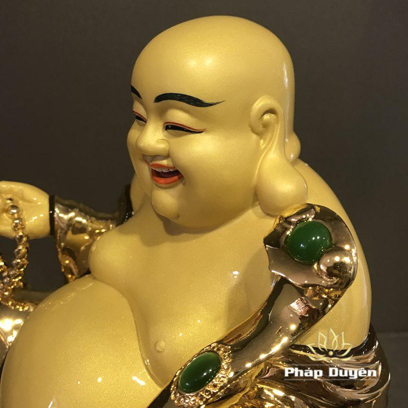 Tượng Đồng Ngài Di Lặc Như Ý Ngồi, Bằng Đồng Đài Loan Mạ Vàng, Kích Thước 36x26x18cm - Ảnh 4