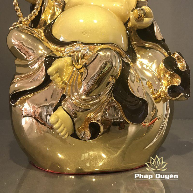 Tượng Đồng Ngài Di Lặc Như Ý Ngồi, Bằng Đồng Đài Loan Mạ Vàng, Kích Thước 36x26x18cm - Ảnh 6