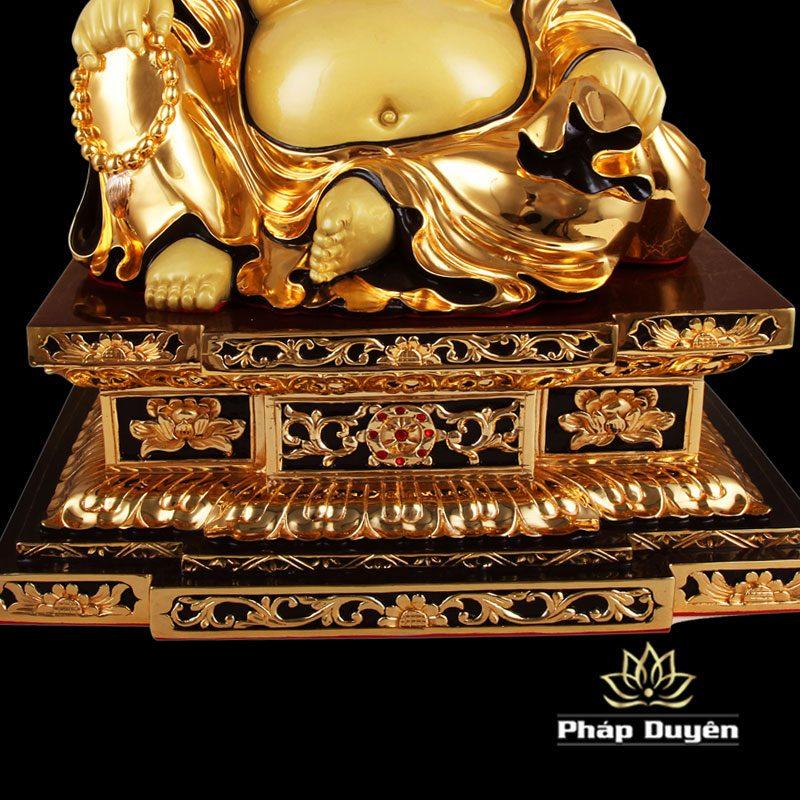 Tượng Đồng Ngài Di Lặc Ngồi, Đồng Đài Loan Mạ Vàng, Kích Thước 41x38x31cm - Ảnh 4