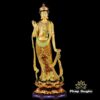 Bộ Tượng Tây Phương Tam Thánh Đứng, Bằng Đồng Đài Loan Mạ Sơn Cao Cấp, Kích Thước 88x34x34cm - ảnh 11