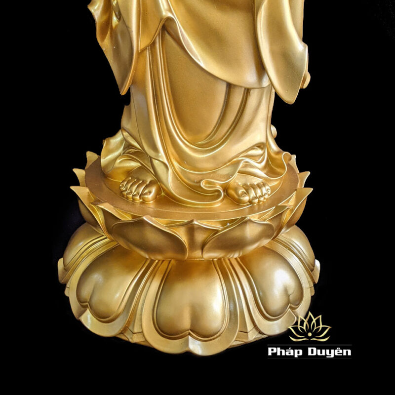 Tượng Phật A Di Đà Mầu Trắng, Mầu Vàng, Mẫu Tịnh Tông Bằng Composit, Cao 72.5cm - Ảnh 6