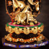 Tượng Phật Bà Quan Âm Đứng Hoa Sen Có Hào Quang, Đồng Đài Loan Mạ Vàng, Kích Thước 64x27x27cm (Tổng Cao 76cm) - Ảnh 5