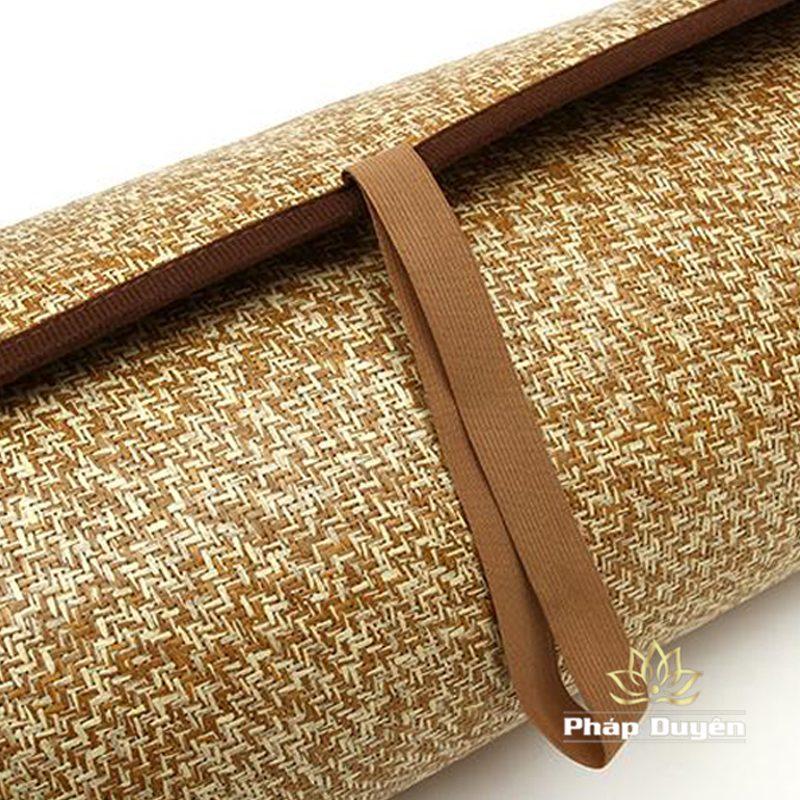 Đệm Lễ Phật Hoa Sen Vàng Viền Nâu, Kích Cỡ 180x50cm, 180x60cm - Ảnh 5