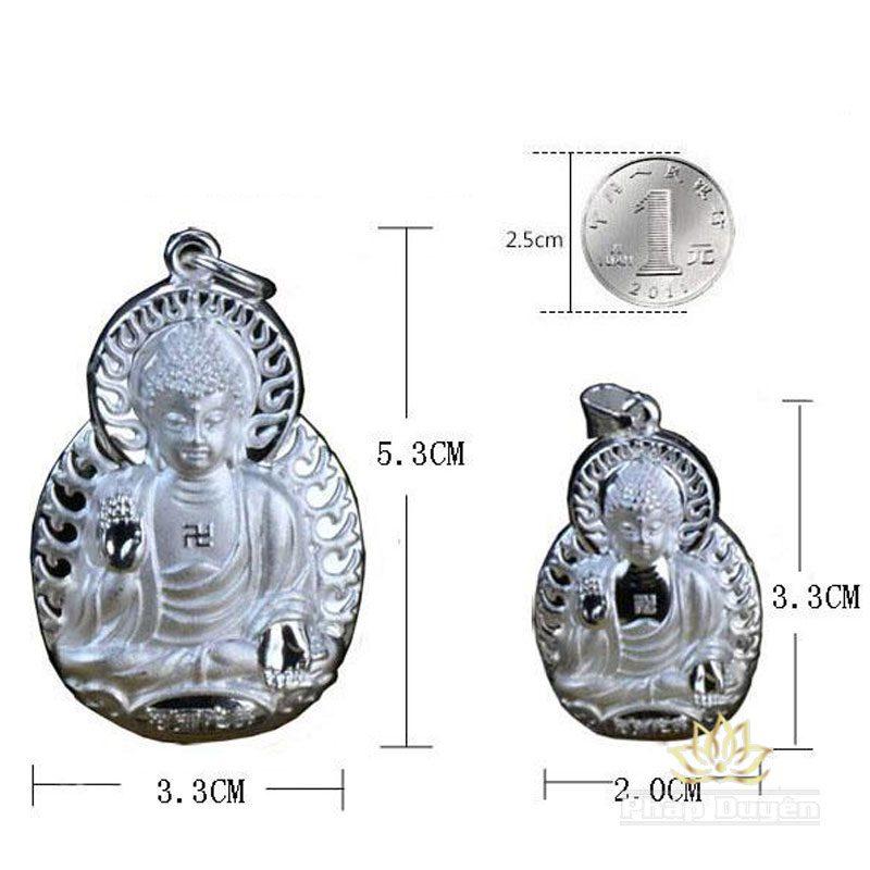 Dây Chuyền Bạc Hình Phật A Di Đà Bằng Bạc 99% - Ảnh 7