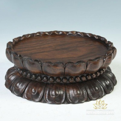 Alternative view of Đế Gỗ Mun Hoa Sen Hình Tròn, Nhiều Kích Cỡ