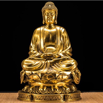 Tượng Đức Bổn Sư Thích Ca Mâu Ni Bằng Đồng, Cao 44cm