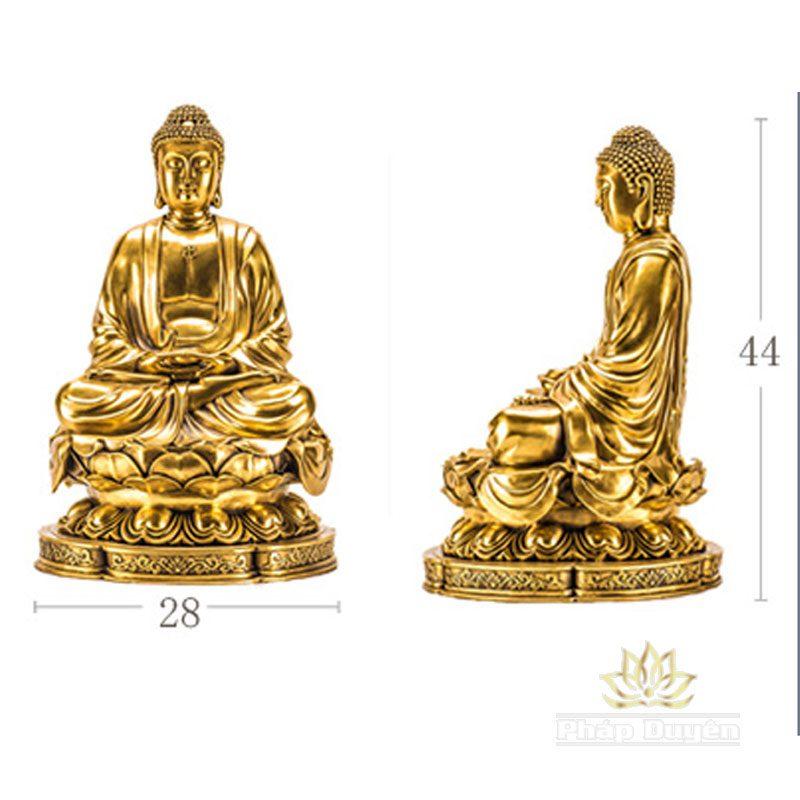 Tượng Đức Bổn Sư Thích Ca Mâu Ni Bằng Đồng, Cao 44cm - Ảnh 7