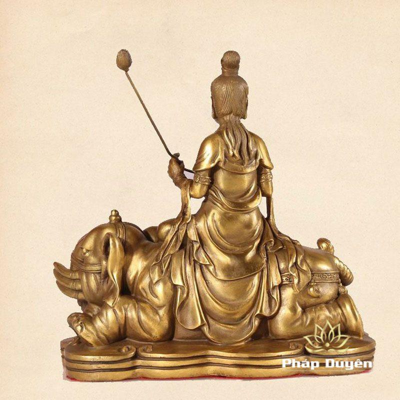 Tượng Đức Văn Thù - Phổ Hiền Bằng Đồng, Cao 17cm - Ảnh 6