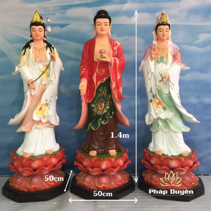Bồ Tượng Tây Phương Tam Thánh, Chất Liệu Composit, Cao 1.4m - Ảnh 11