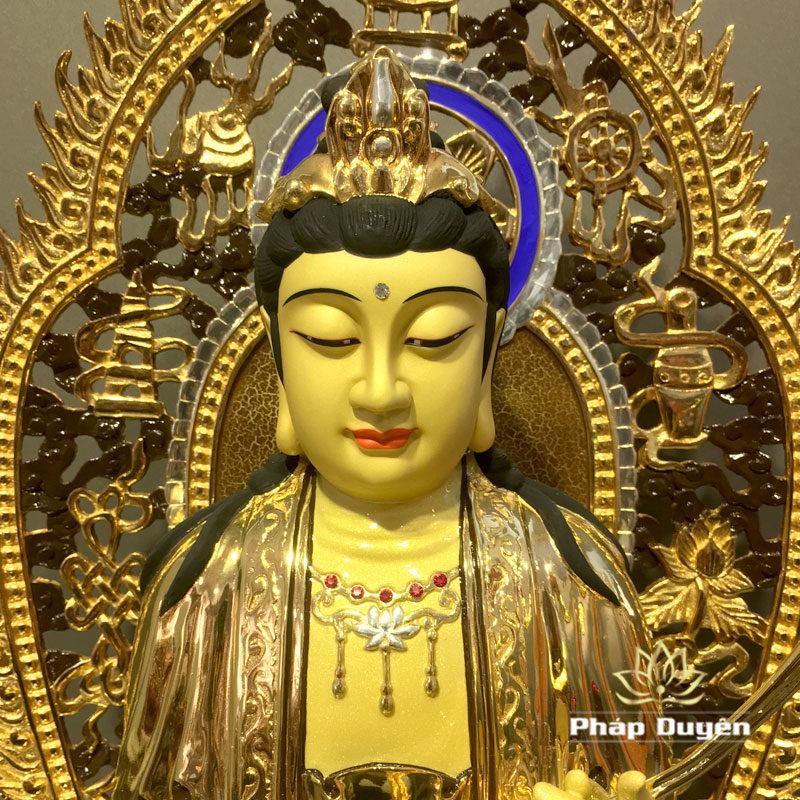 Bộ Tượng Tây Phương Tam Thánh Ngồi, Bằng Đồng Đài Loan Mạ Vàng, Kích Thước 48x29x29cm (Tổng Cao 59cm) - Ảnh 16