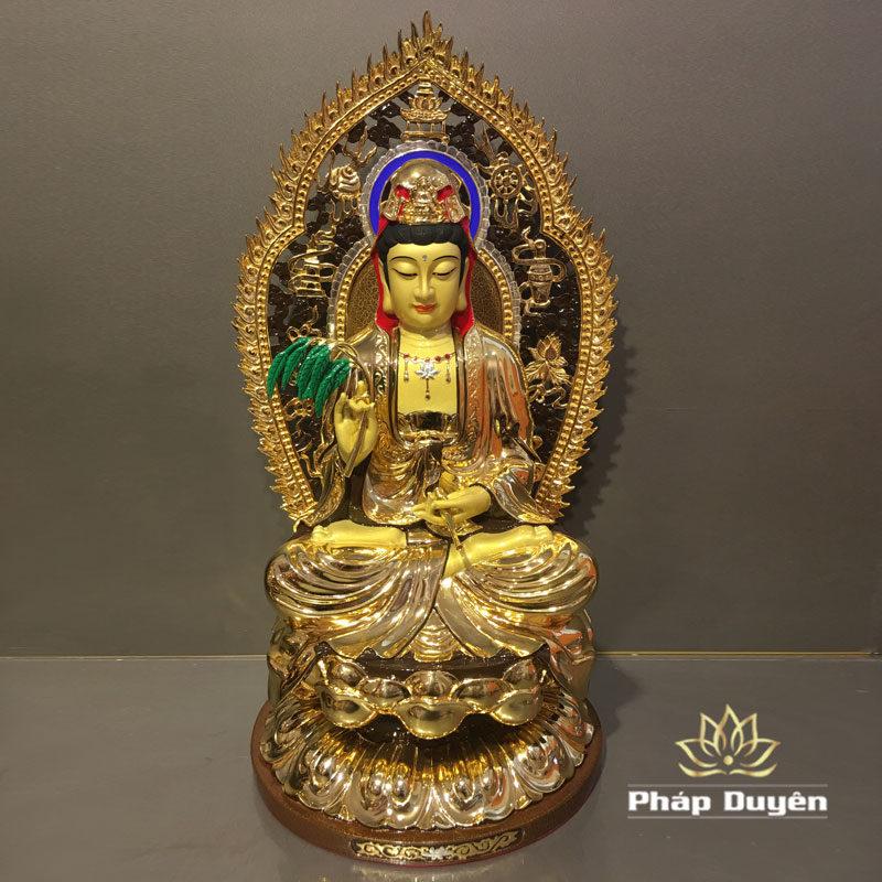 Bộ Tượng Tây Phương Tam Thánh Ngồi, Bằng Đồng Đài Loan Mạ Vàng, Kích Thước 48x29x29cm (Tổng Cao 59cm) - Ảnh 10