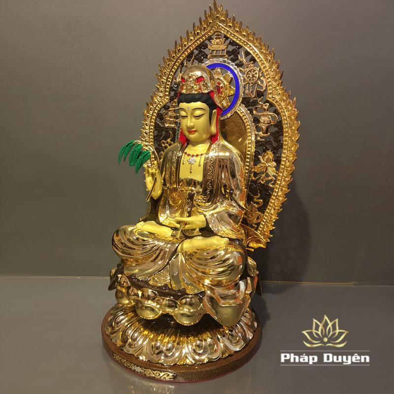 Bộ Tượng Tây Phương Tam Thánh Ngồi, Bằng Đồng Đài Loan Mạ Vàng, Kích Thước 48x29x29cm (Tổng Cao 59cm) - Ảnh 12
