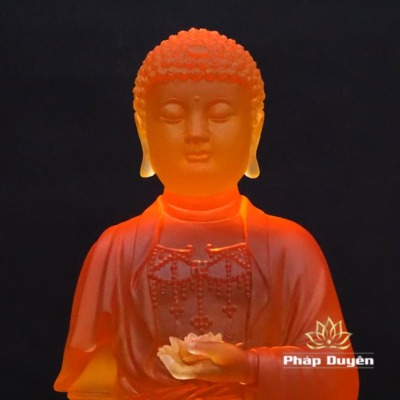 Alternative view of Tượng A Di Đà Đứng, Bằng Lưu Ly, Kích Thước 48x16x16cm