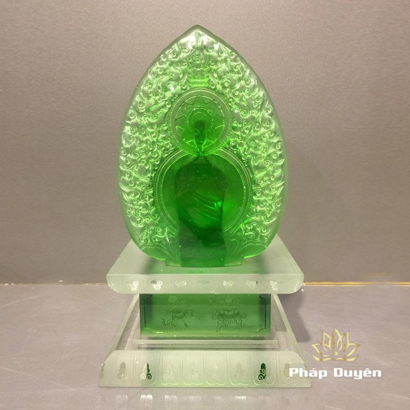 Bộ Tượng Dược Sư Lưu Ly, Ngồi 7 Màu, Có Lá Đề, Cao 38cm - Ảnh 6