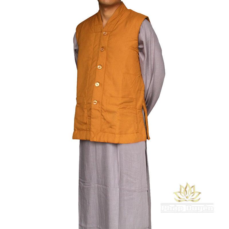 Áo Ghi Lê Lót Bông Mầu Vàng Dùng Cho Tăng, Ni, Size S,M,L,XL - Ảnh 2